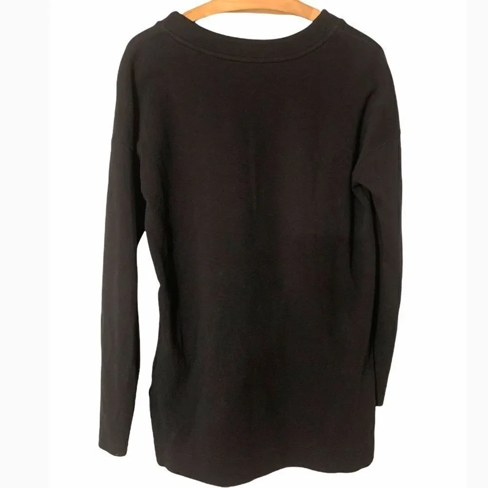 Nike Long Sleeve Top Crackled Metallic Silver Logo